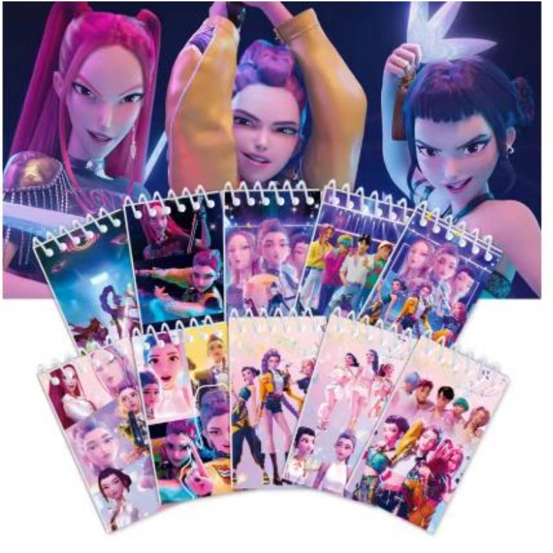 10-55pcsKpop DemonCoil Notebook Anime Huntrix Book Notebook Decorative Party Gift for Guest Birthday Party Supplies Kpop Warrior