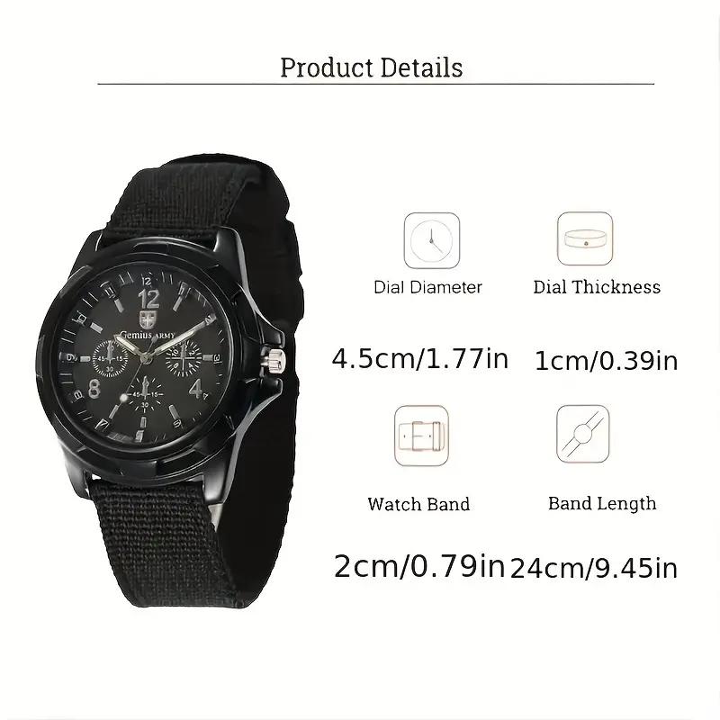 Популярные мужские часы с нейлоновым тканым ремешком, спортивные военные часы, идеальный выбор для подарков