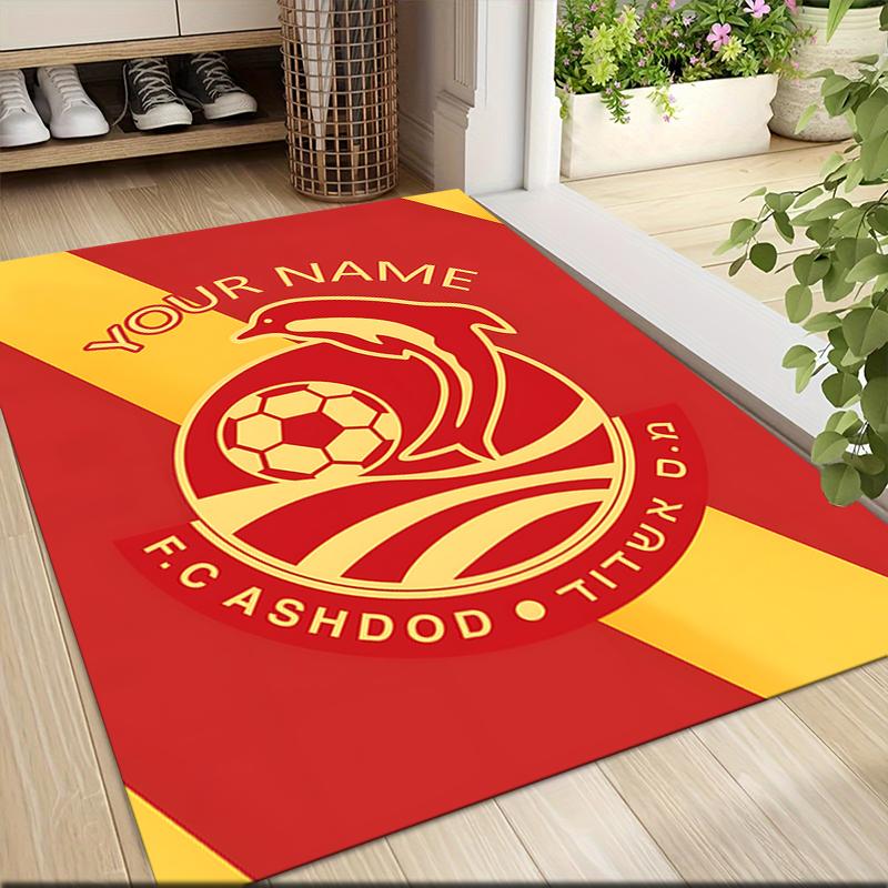 Custom Name AFC Bournemouth Crest Carpet Rug Customizable Soft Washable Anti-Slip Home Living Room Sofa Mats Personalized Rug. 0909223
