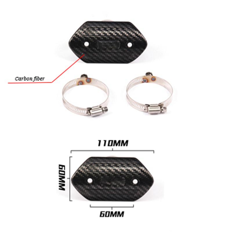 Motorcycle Exhaust Muffler Carbon Fiber Protector Escape Heat Shield Cover Guard Anti-scalding Cover For z900 Pit Bike Vintage