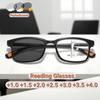 New Fashionable Multifocus Photochromic Women'S Reading Glasses Ultra Light Neutral Anti Blue Light Presbyopia Glasses