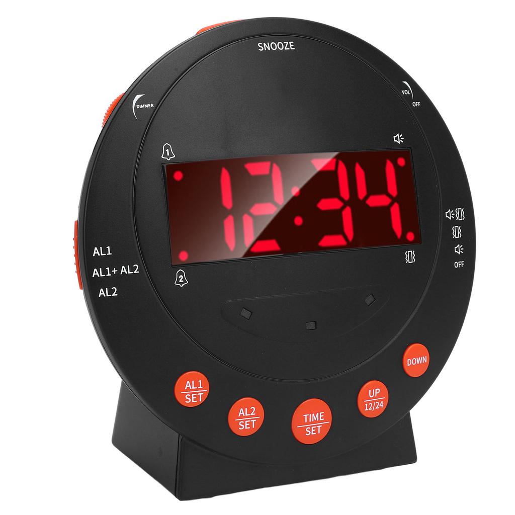 Вибрационный будильник для глухих и слабослышащих людей Цифровой будильник с функцией повтора сигнала и светодиодным дисплеем