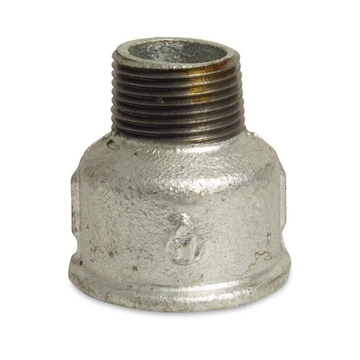 Manchon de réduction - KLASEBO - 1 1/4 IG x 1 AG galvanisé - Fonte malléable - Filetages précis - Anti-corrosion