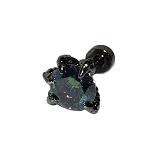 1 шт. серьги-гвоздики в форме драконьего когтя с кубическим цирконием, серьги-гвоздики из гальванического сплава, украшения для мочки уха для свиданий, повседневной носки, банкета, танцев