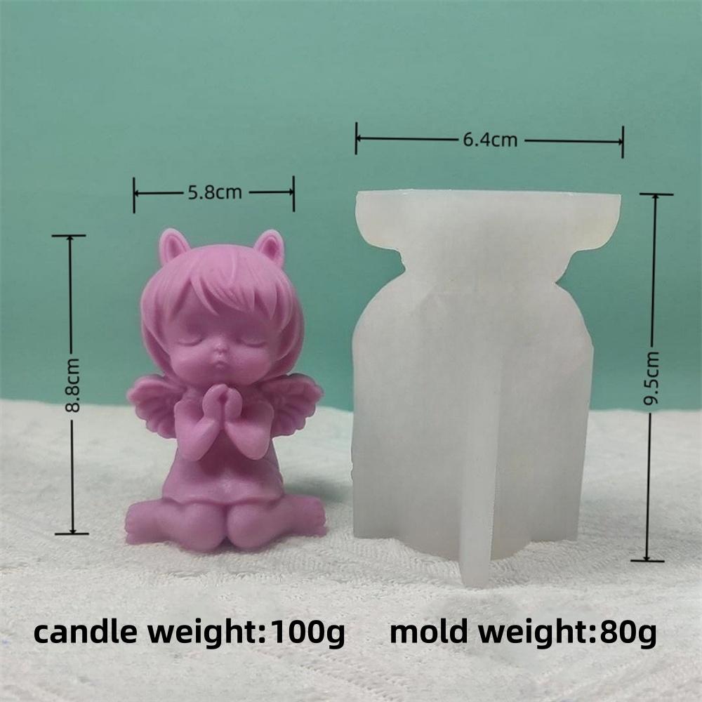 3D Силиконовая форма для свечи «Девочка, собирающая цветы», DIY, Крылья желаний, Девочка, свеча, форма для гипса, мыла, смолы, инструмент для выпечки шоколадного торта, подарок