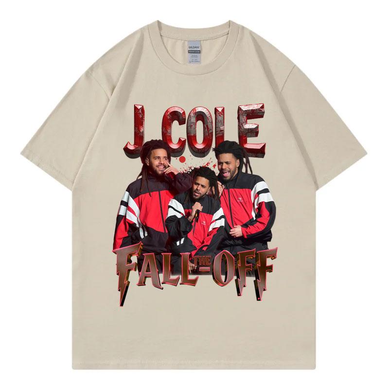 Rapper J Cole The Fall Off Tour 2026 Tshirt Streetwear Fashion Hip Hop Short Sleeve Tshirts Men Women Casual Cotton T Shirts