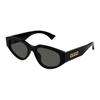 Gucci Original Design Recycled Acetate Cat's Eye Sunglasses Unisex Couple Black
