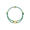 Eritre Silver (Y) Curve Emblem String Bracelet Green Hl5B14526Y9235