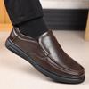 FashionFashion Casual Soft Leather Shoes Loafers for Men New Designer Spring Autumn Solid Color Anti-slip Men's Dress Shoes