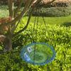 Heavy-Duty Outdoor Bird Bath Water Feeder with Rust-Proof Black Chains Hanging Bird Bath Hummingbird Feeder