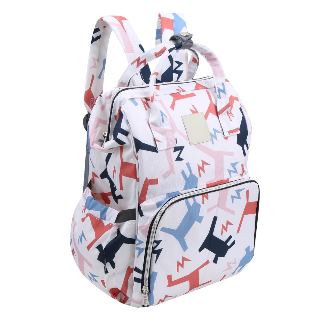 Insular Backpack Large Capacity Waterproof Carousel Type Diaper Maternity Bag for Outdoor