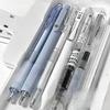 10pcs Minimalist Stationery Pen Korean Fashion Blue White Color Simplicity School Gel Pen 0.5mm Black Ink Scrapbook Pen Student