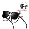 Новые магнитные солнцезащитные очки-клипсы с зеркальными линзами и поляризацией, мужские очки для вождения и ночного видения, оправа для женской близорукости, диоптрийные очки