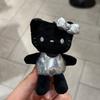 Sanrio Hello Kitty Plush Keychain With Silver Bow For Bag Decor And Collecting