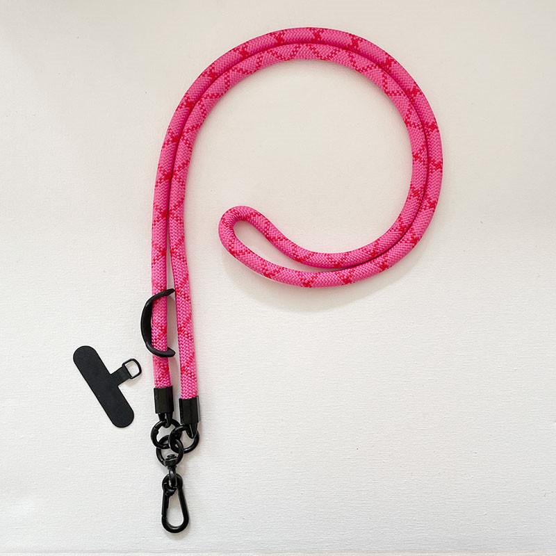 Necklace Carry Lanyard Strap For iPhone 16 15 14 Samsung S25 Xiaomi Case Climbing Hanging Shoulder Cord Rope Clip Card Sticker