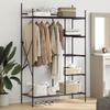 Open Wardrobe Black 104.5 x 45 x 172 cm Steel