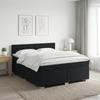 Box Spring Bed with Mattress Black 140 x 190 cm Fabric