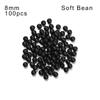 Hot Sea Stoppers Plastic Black Soft and Hard Bean Fishing Floats Beads Round