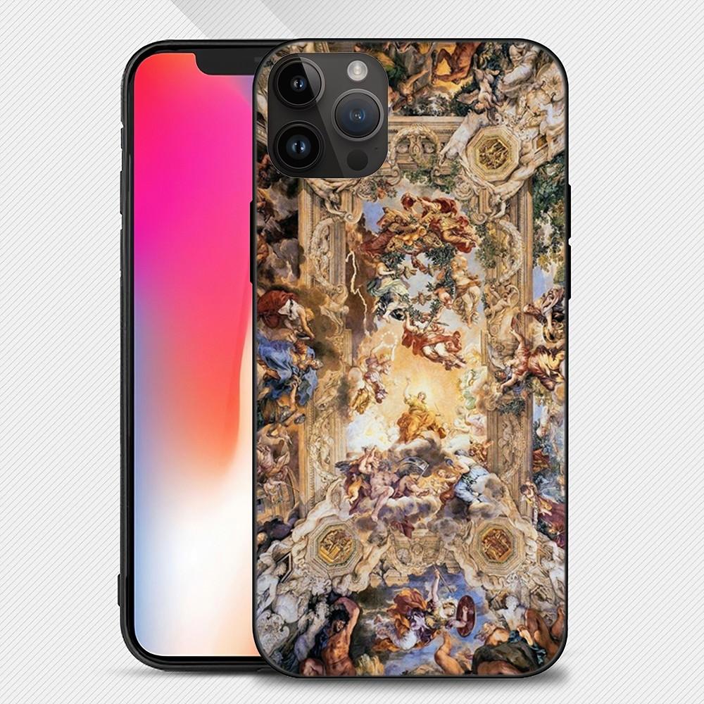 Чехол для телефона Michelangelo Art для iPhone 15 14 13 12 11 Pro Max Mini X 7 8, мягкий чехол