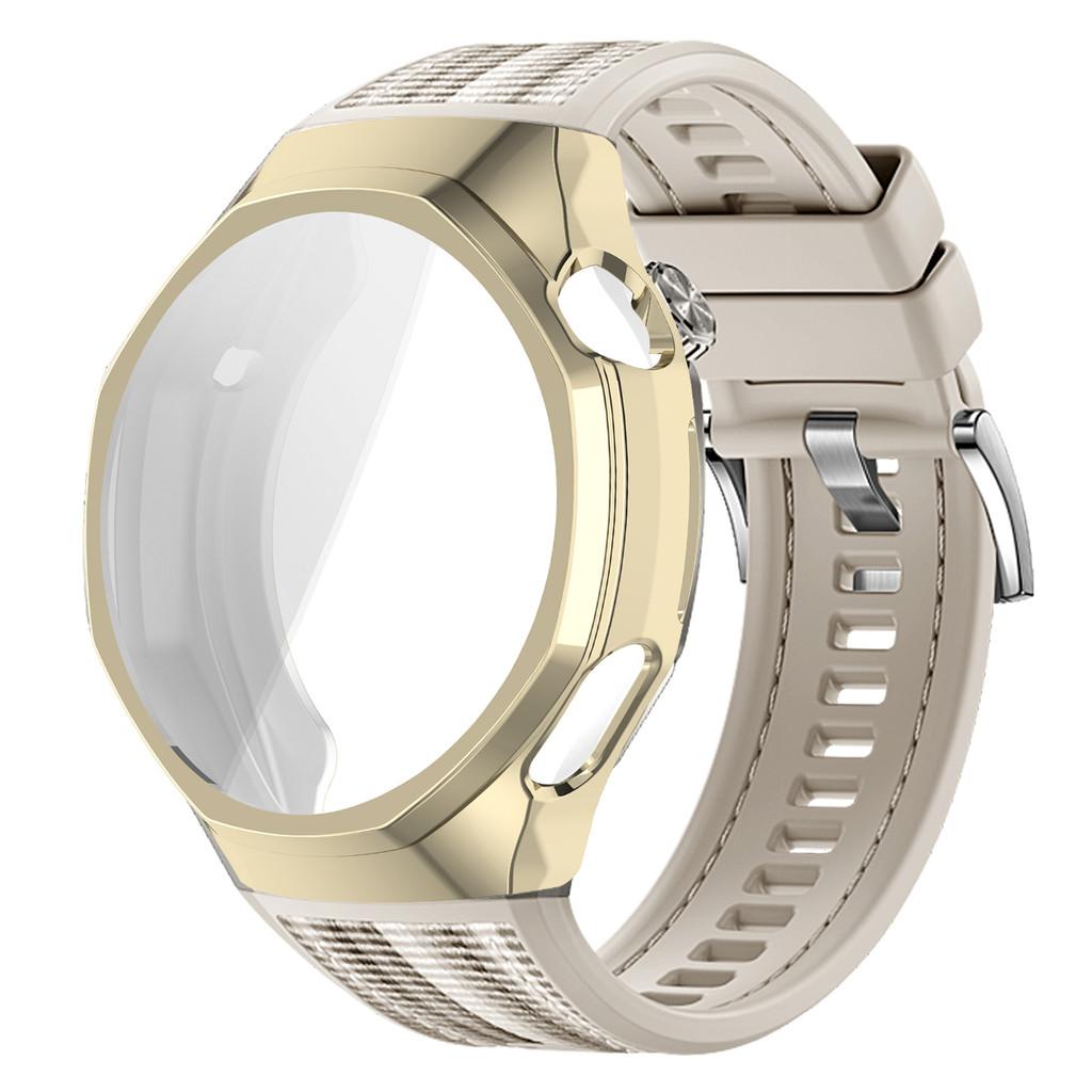 TPU Soft Case+Silicone Sport Woven Bracelet Band With TPU Protector Bumper Shell Cover For Huawei GT6 Pro 46mm