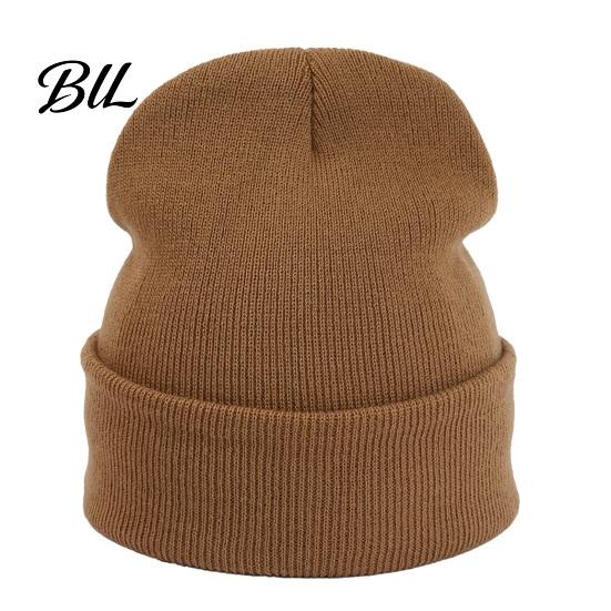 Casual Autumn Winter Headwear Unisex Solid Color Knit Beanies, Classic Slouchy Skull Cap for Winter, Warm Head Protection Gear Men Women, Soft Thermal