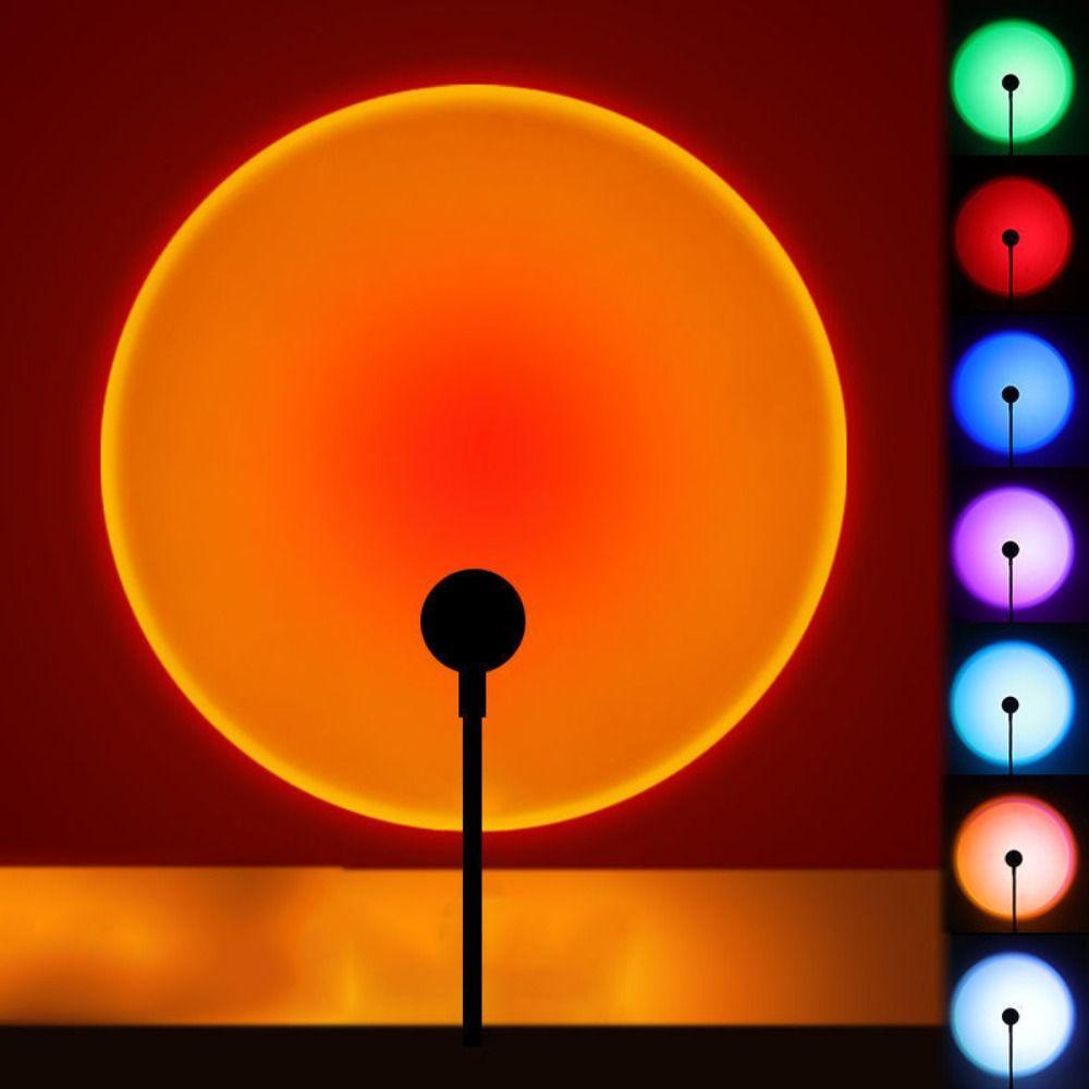 USB Светодиодная лампа Закат ABS Проекторная лампа Новое украшение Лампы настроения Для спальни Гостиной Стены