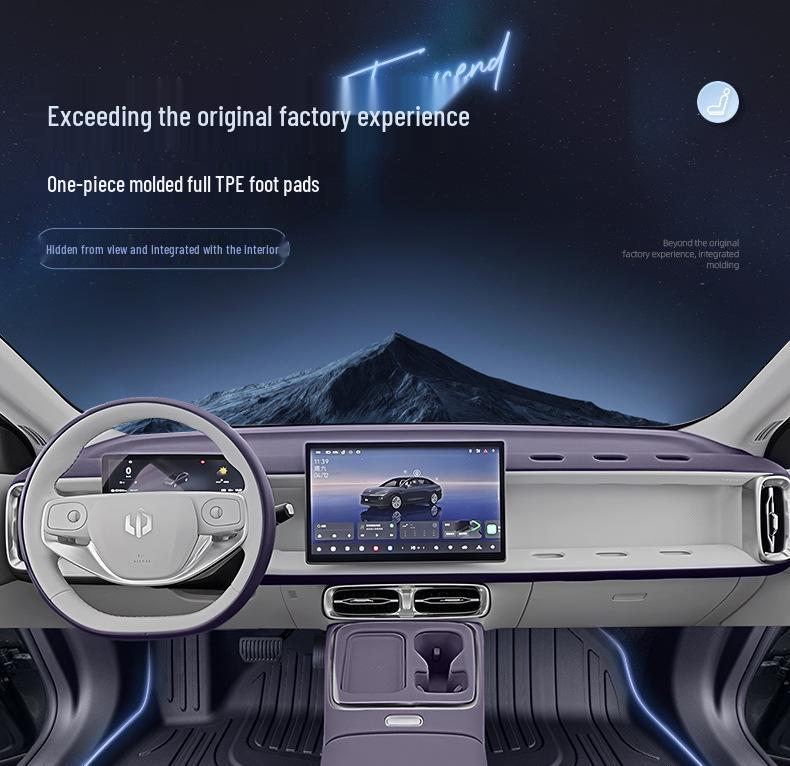 Коврики для пола Leapmotor B01 TPE2026: Индивидуальные аксессуары: коврики для салона пятиместного автомобиля