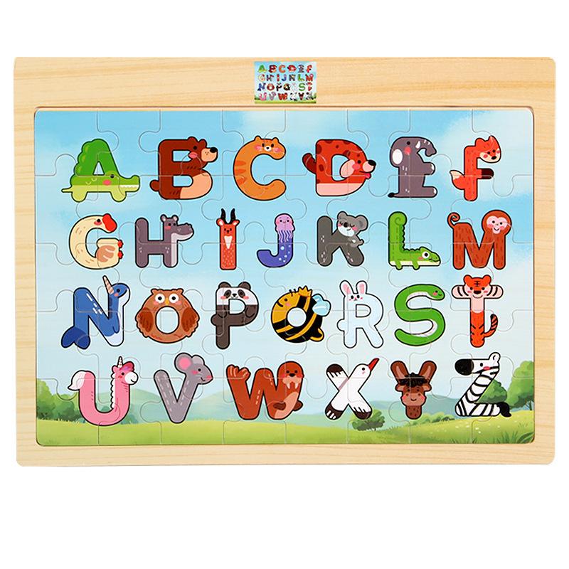 Деревянный пазл из 40 деталей для детей, животные, динозавры, мультяшный деревянный плоский пазл для малышей, развивающие игрушки для раннего развития
