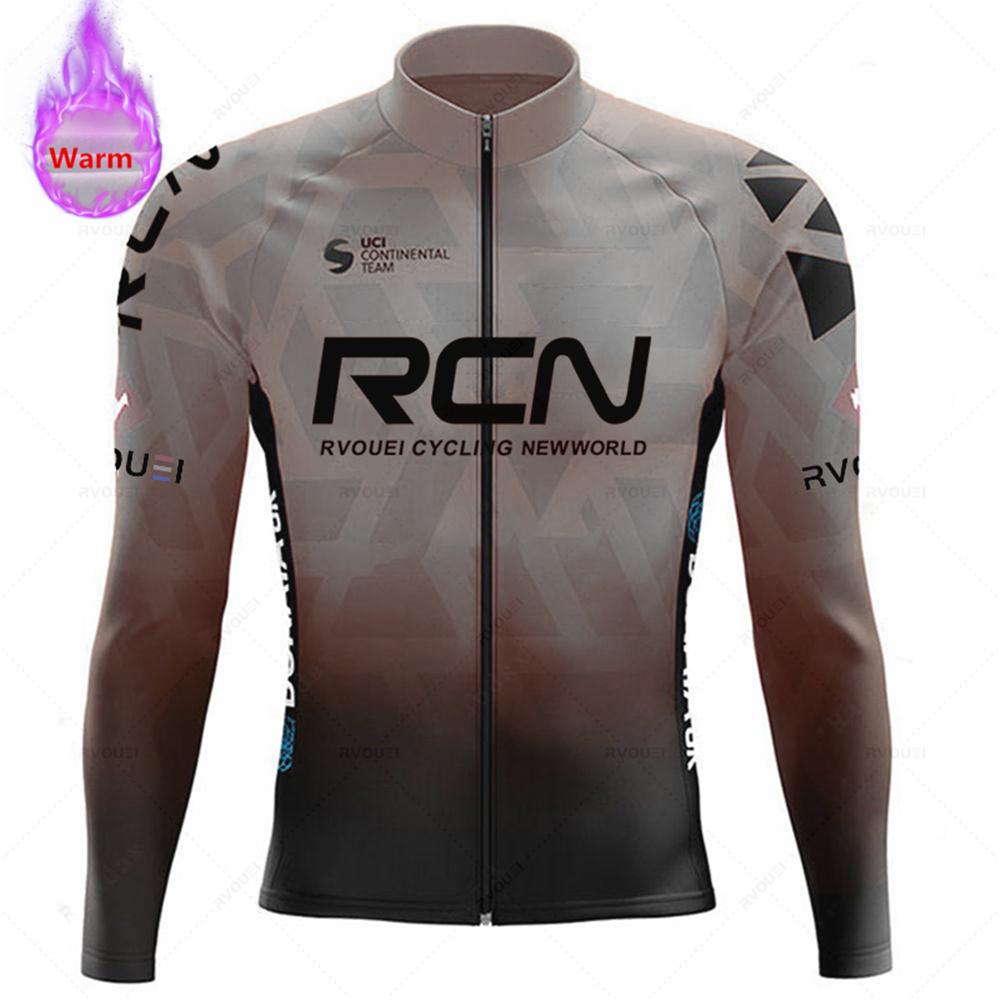 2023 Rcn Team Winter Cycling Clothing Thermal Fleece Bicycle Jersey Set MTB Clothes Road Bike Uniforme Ropa Ciclismo Invierno