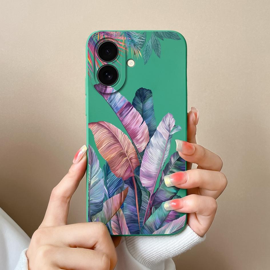 Для Apple iPhone 16 Plus 16pro 16promax новый чехол симпатичный цветочный узор облаков мягкий тонкий жидкий силикон высокое качество ударопрочный чехол для iPhone чехол Capas