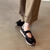 Модные женские балетки 2025 Осень Удобные Противоскользящие Уличные Повседневные Туфли Ретро Туфли Мэри Джейн с Мелким Вырезом Zapatos Mujer