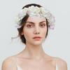 Повязка на голову с имитацией розы в стиле ретро, ​​искусственный цветок, повязка на голову с короной, женский головной убор, обруч для волос, декор для вечеринки