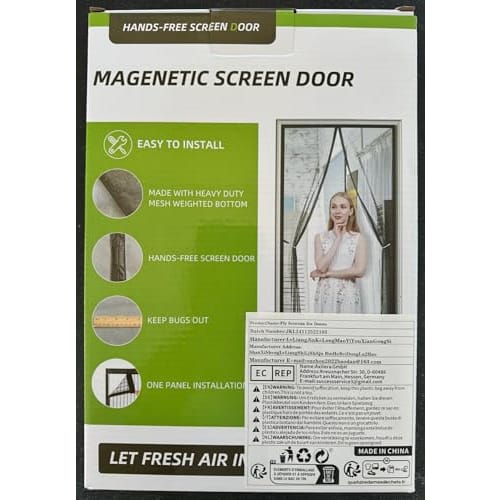Magnetic Mosquito Net Window Screen, Insect Repellent Door Screen, Magnetic Mosquito Net Curtain, Ventilation and Airflow, DIY Door Curtain, Automatic