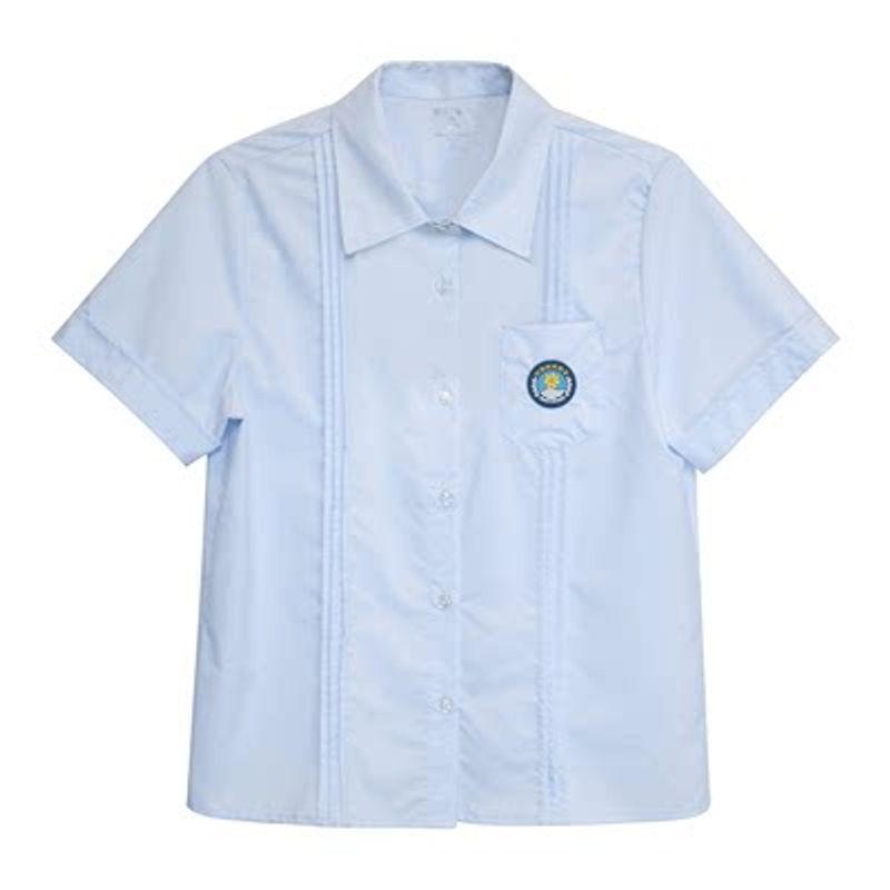 Original Water Blue Japanese College Style Long Sleeve Shirt