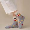 Women's Cute Anime Cartoon Combed Cotton Socks - Korean Style, Colorful Mid-Length