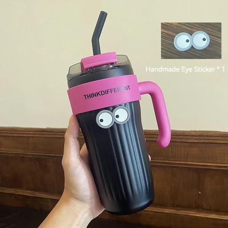 860 мл кофейная чашка термос для воды с соломинкой из нержавеющей стали автомобильная термокружка сохраняет холод и тепло термос