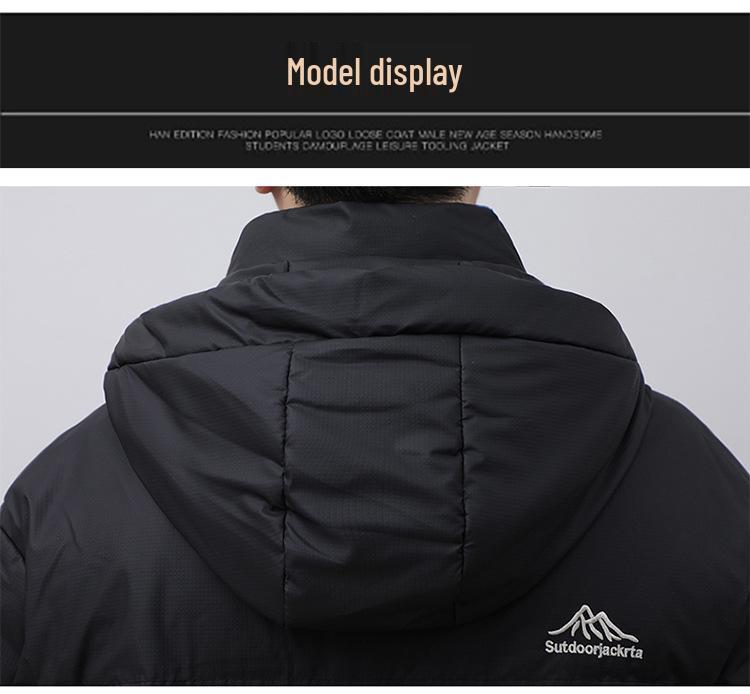 Мужская зимняя модная пуховая куртка с капюшоном 2024: Толстое, теплое, стильное пуховое пальто для мальчиков