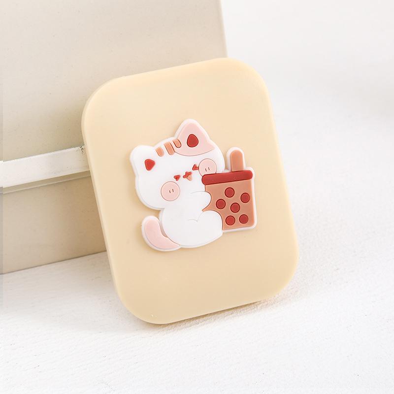 Портативная мультяшная карманная дорожная маленькая массажная щетка для волос мини-карманное зеркало складная расческа для женщин и девочек милые инструменты для укладки