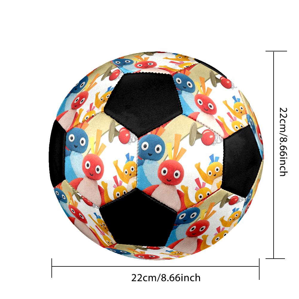 Twirlywoos Indoor Soccer Ball Colorful Machine Stitched PVC Size 5 Team Training Competition Ready Durable High-Bounce Cool Sports Gift