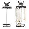 Metal Butterfly Jewellery Holder Display Stand with Tray Hanging Organizer Tower Rack Storage for Necklace Earrings