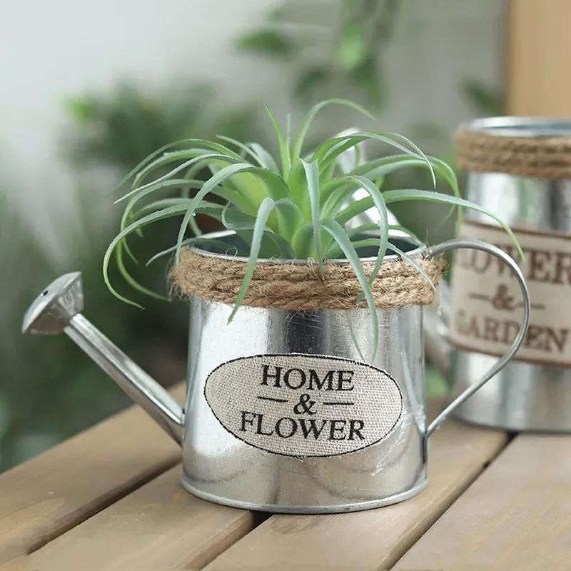 Креативная ретро-маленькая железная лейка для сада, украшения для цветочных горшков, украшения для дома, ведра, горшки для цветов, аксессуары для растений