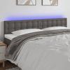 VidaXL LED Headboard Bedroom Furniture Double Bed Accessory Head of Bed Frame Interior Grey 3121724