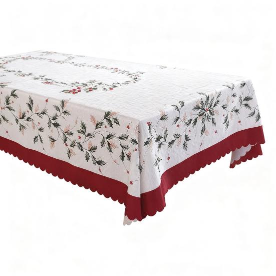 Прямоугольная скатерть на Рождество, водонепроницаемая, с рождественскими мотивами, леденцами, моющаяся, скатерть для дома, для званого ужина, для украшения