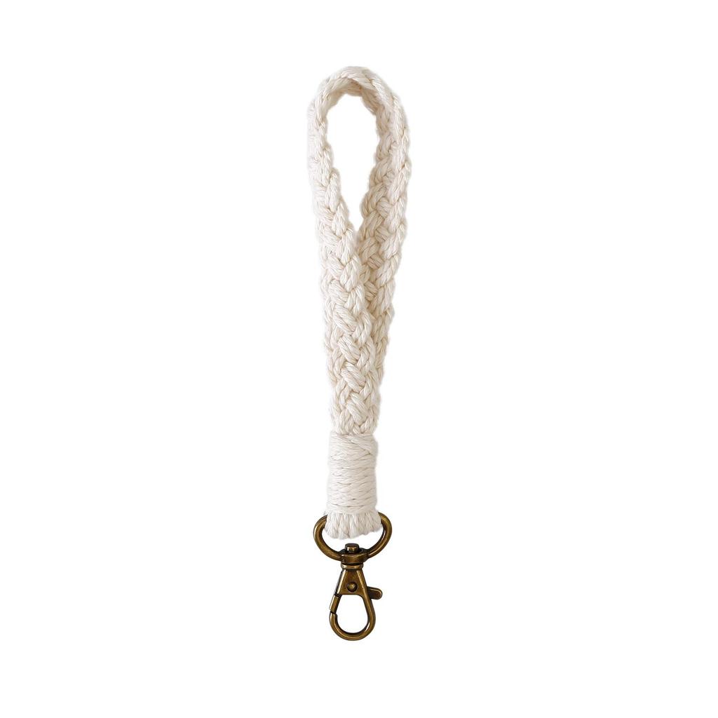 Hand-Woven Cotton Rope Keychain Lanyard Pendant