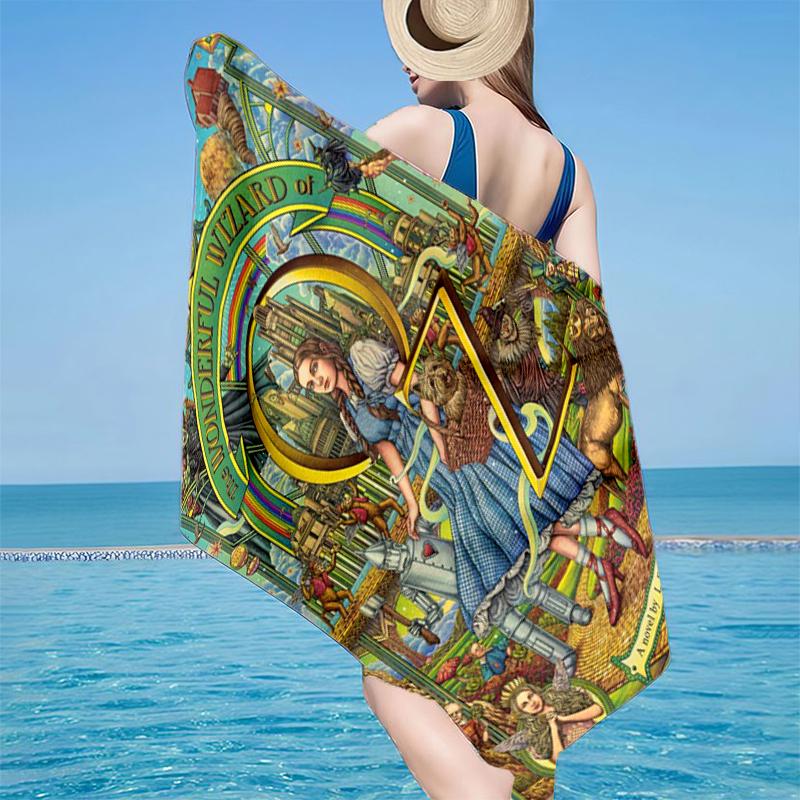 Wonderful Wizard Adventure Beach Towel, Super Soft Microfiber, Gift for Her/Him, Birthday, for Pool, Beach, Travel, Home Decor Fan gifts
