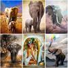 5D DIY Animals Diamond Painting Full Square Round Drill Elephant Diamond Embroidery Cross Stitch Rhinestone Pictures Home Decor