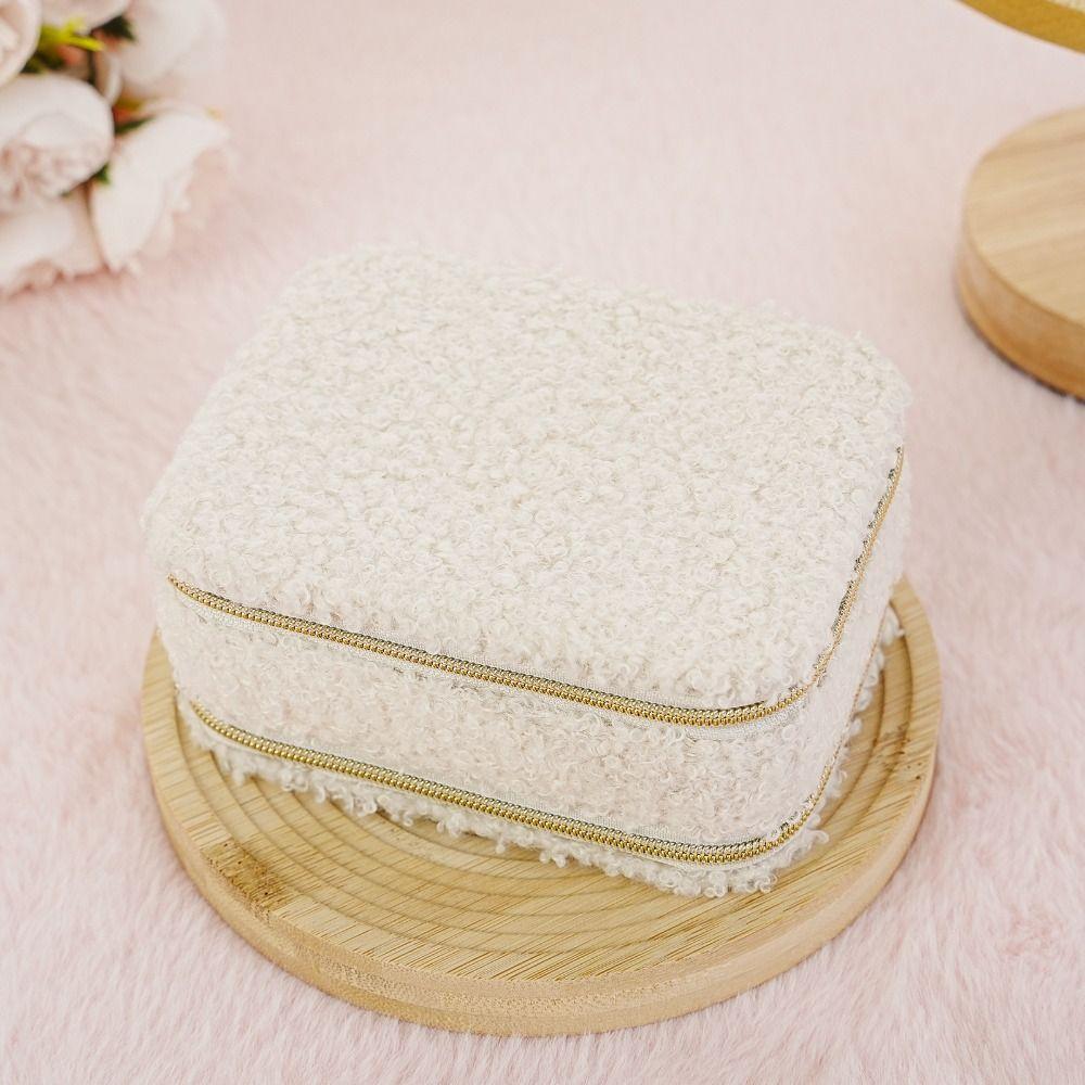 Rings Necklace Jewelry Packing Bag Cherry Flower Jewelry Holder With Mirror  Gift