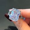 Luxury Proposal Rings for Women Dazzling Prosperity Crystal Accessories for Wedding Party Fashion Statement Jewelry