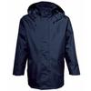 Mens Plain Parka Jacket (Water & Wind Resistant)
