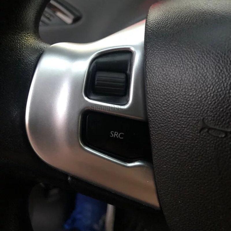 Накладка на руль, кнопки, наклейки с логотипом, эмблемой, значок, хромированные украшения, аксессуары для Peugeot 2008 208 2014-